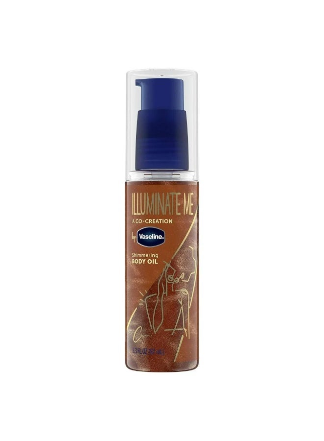 فازلين زيت الجسم اللامع "إلومينيت مي" مصمم خصيصًا للبشرة الغنية بالميلانين، يمنح البشرة إشراقة ولمسة نهائية لامعة لبشرة متألقة 97 مل - Image 1